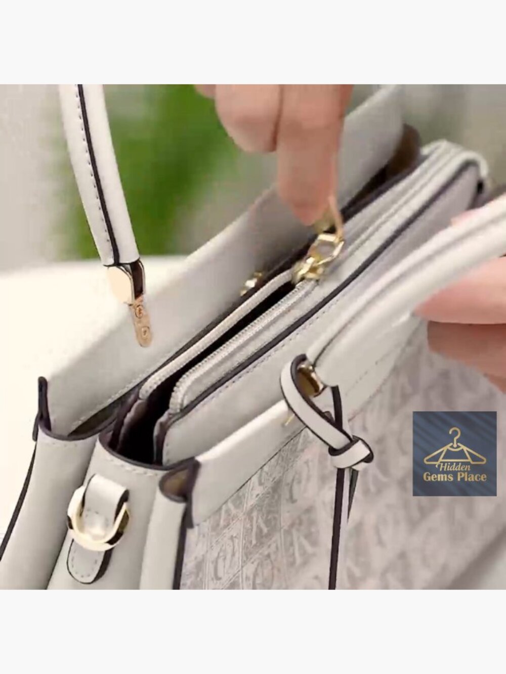 Faux Leather Top Handle Satchel Work Shoulder Tote Bag - Picture 7 of 7